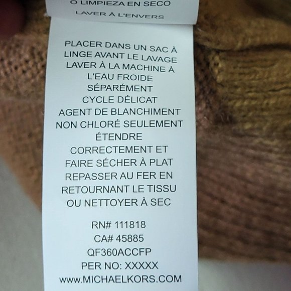 NWT MICHAEL KORS Womens Long Sleeve Open Cardigan Cape Pockets Winter Sweater XL - Picture 11 of 16